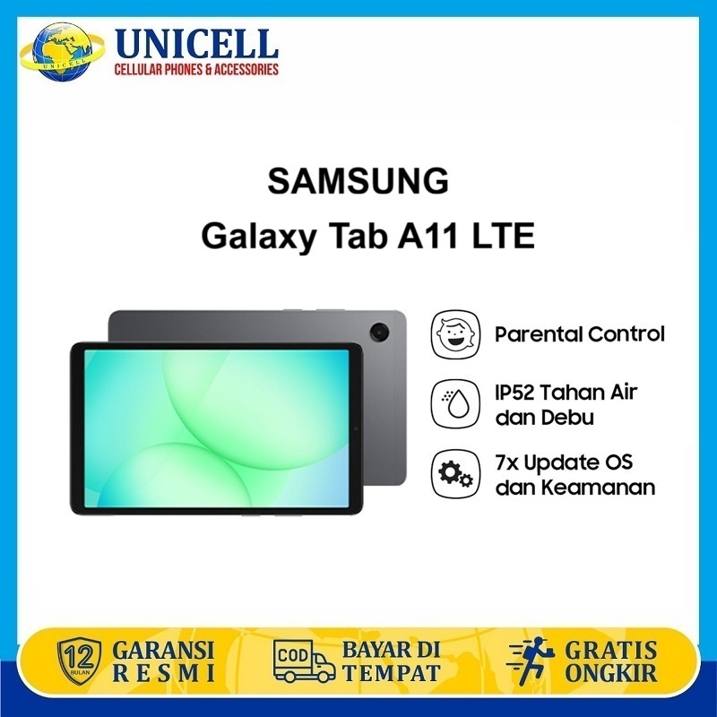 Samsung Galaxy Tab A11 LTE RAM 4/64GB 8.7 Inci Baterai 5100 mAh - Gray