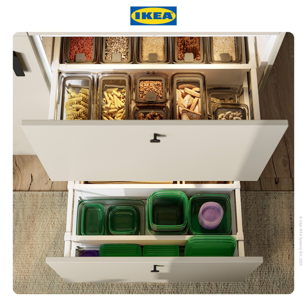 PRODUK TERJAMIN IKEA PRUTA Kotak Makan Dengan Penutup Ungu 70ml Isi 3pcs **