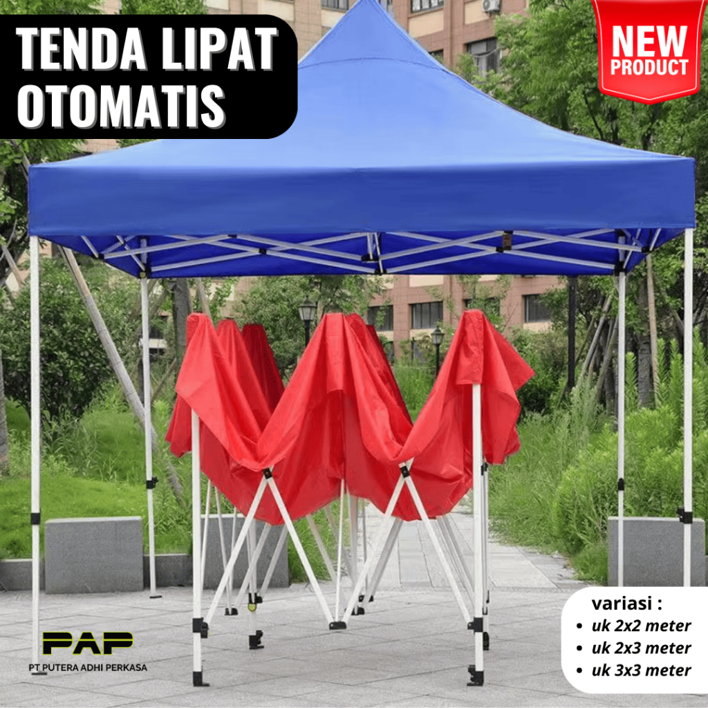 Tenda lipat 3x3 /Tenda Jualan 2x2/Tenda Bazar 2x3 Outdoor/Tenda Pameran/Tenda Gazebo Otomatis