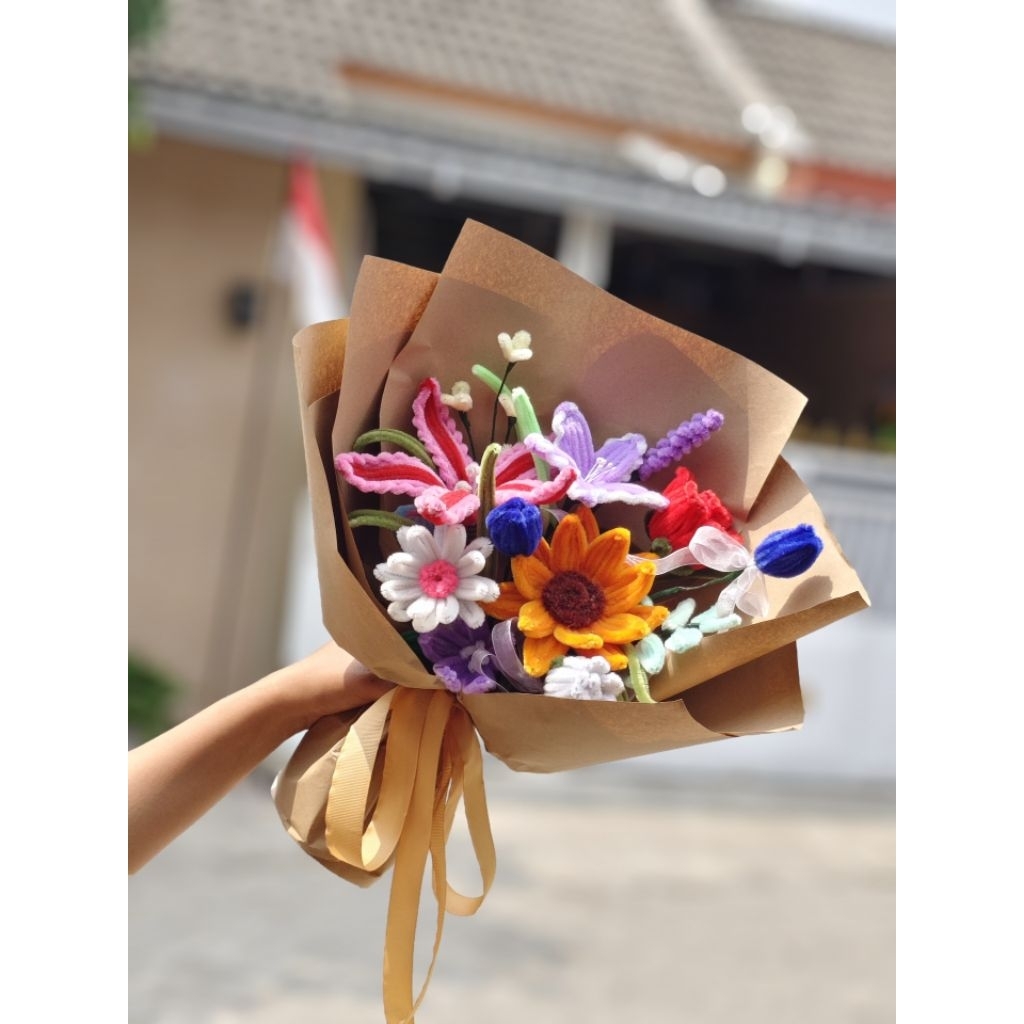 Buket Kawat Bulu Hari guru jombang Murah