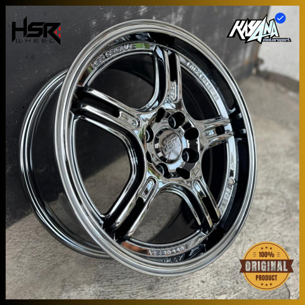 VELG RACING R16 PALANG 5 HSR FE04 BAUT 4X100 4X114,3 VELG MOBIL VIOS IGNIS SIGRA BRIO MOBILIO SWIFT