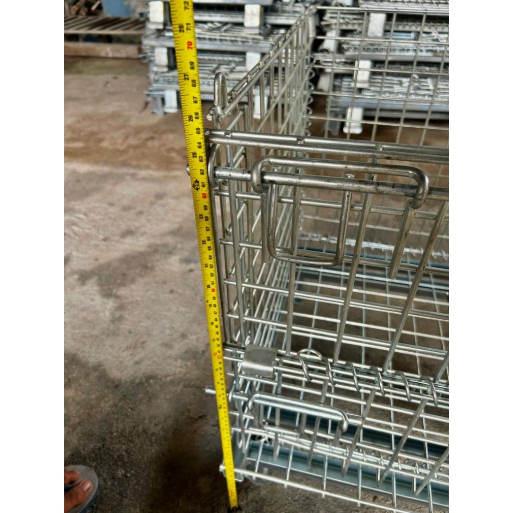 Pallet Mesh / Keranjang Besi Lipat / Troli Besi / Trolley Besi Kuat / Pallet Mesh Ukuran 800 X 600 X