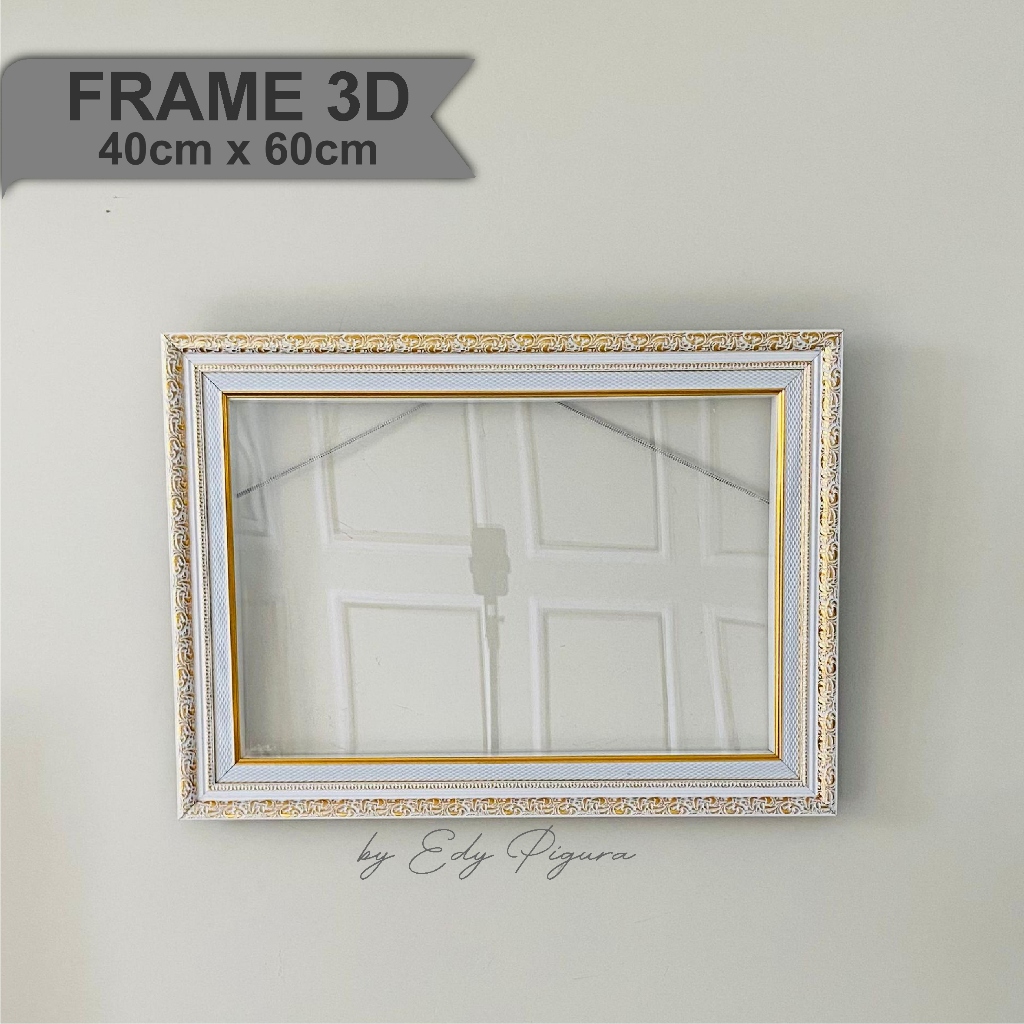 pigura box mahar 3d 40x50 cm dan 40x60 double akrilik