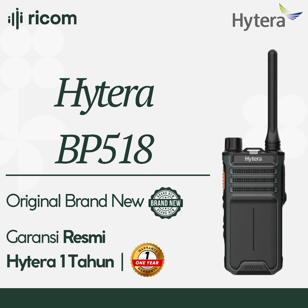 Hytera BP518 – Handy Talky VHF UHF HT Original Garansi Resmi Hytera 1 Tahun Walky Talky BP 518
