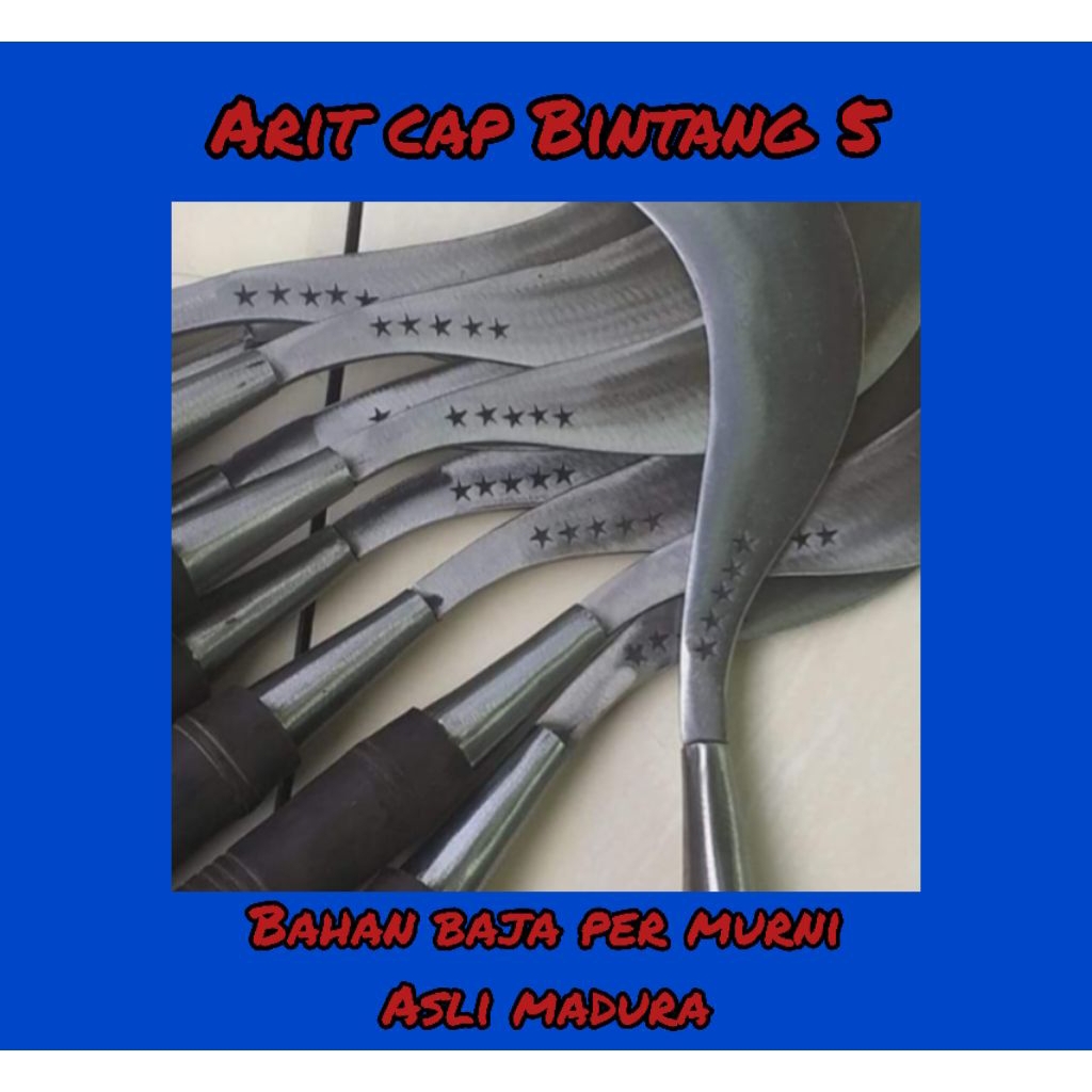 Alat tani, Sabit cap Bintang lima asli madura, bahan baja per murni