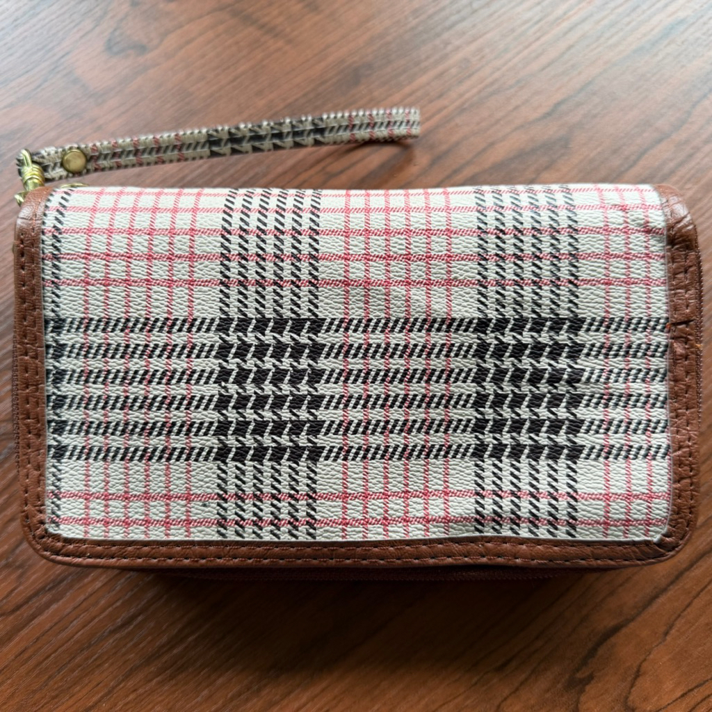 TARTAN CLUTCH BAG