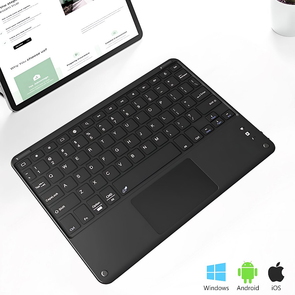 10 inch Wireless Bluetooth Keyboard Touch keyboard Lightweight Portable For iPad Samsung Xiaomi iPho
