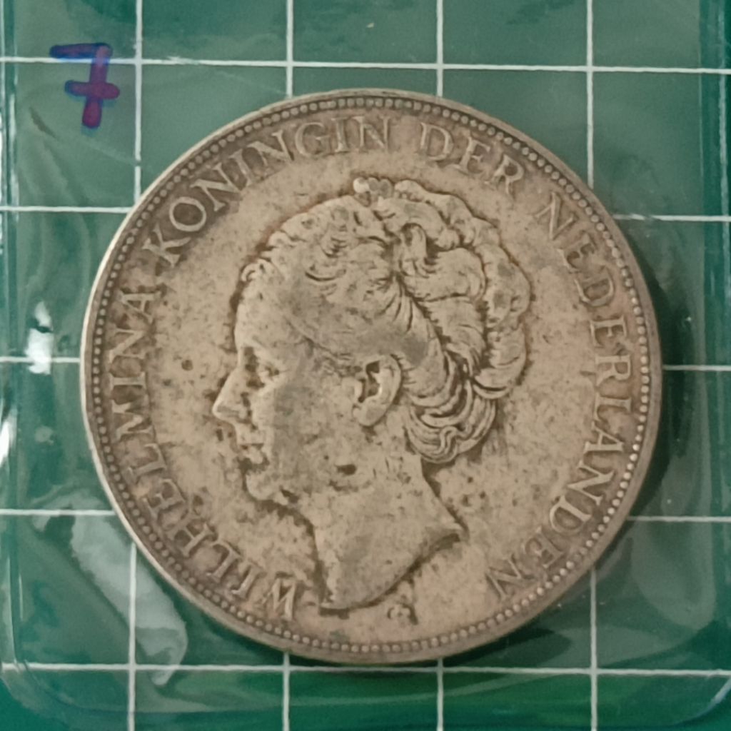 KOIN PERAK WILHELMINA 2,5 GULDEN (7)