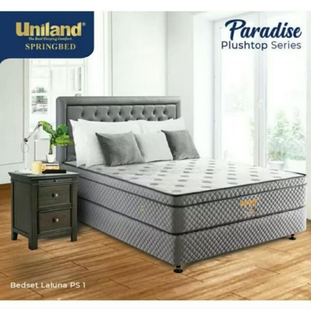 Uniland SPRINGBED UNILAND PARADISE PLUSHTOP LALUNA - FULL BEDSET