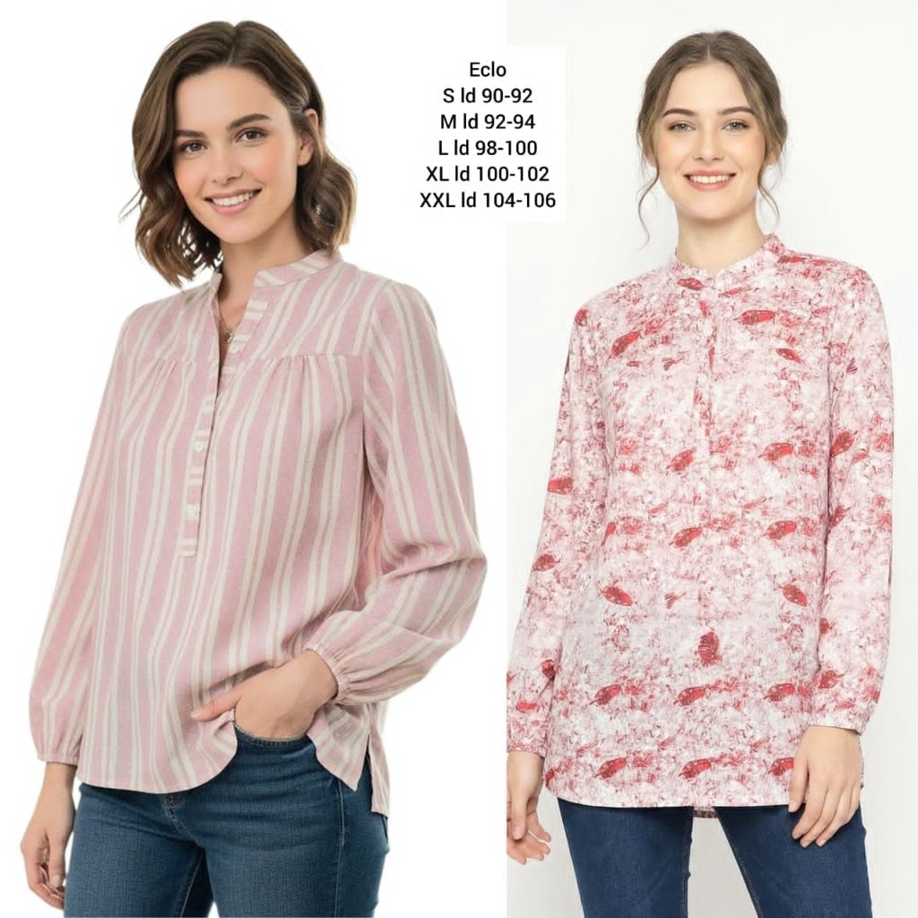 Blouse Eclo Bahan Katun / Tunik Eclo