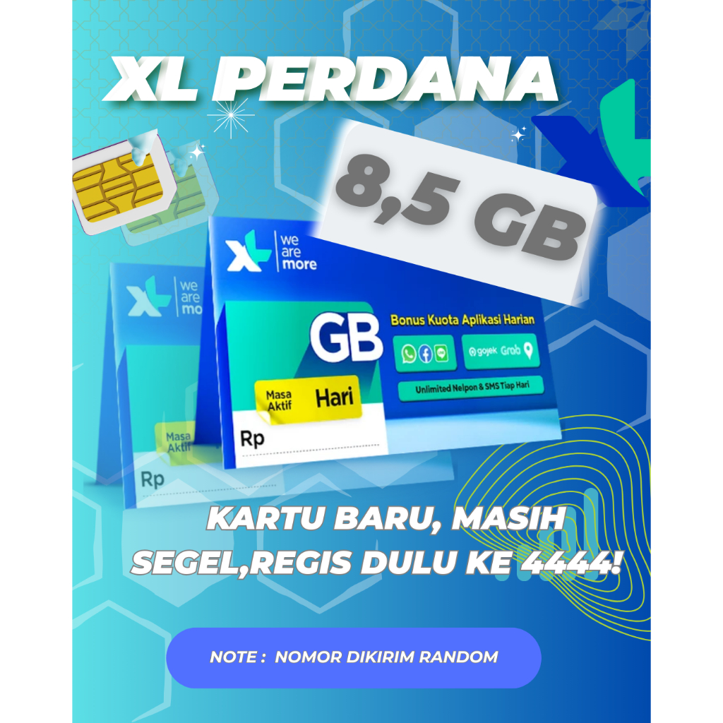 KARTU PERDANA XL AXIATA KUOTA 8,5 GB EXP 2026