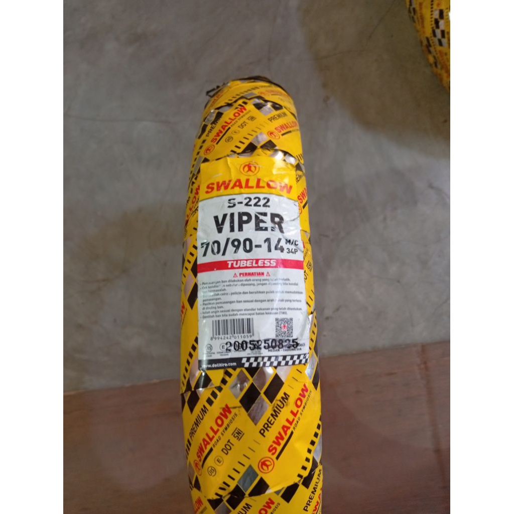 BAN TUBLESS SWALLOW 70/90 RING 14