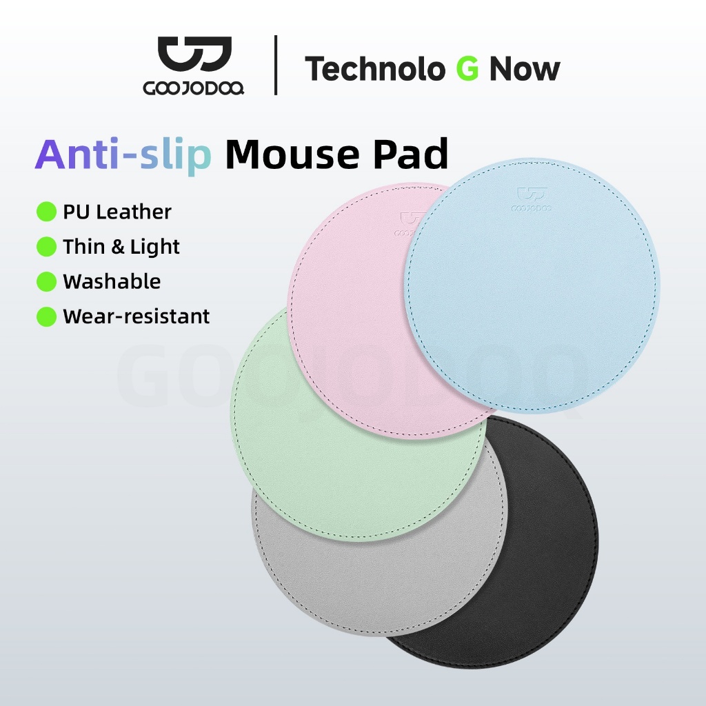 Goojodoq Mouse Pad Satu Sisi Warna Solid Komputer Kantor Permainan Table Pad Non-slip Mouse Pad