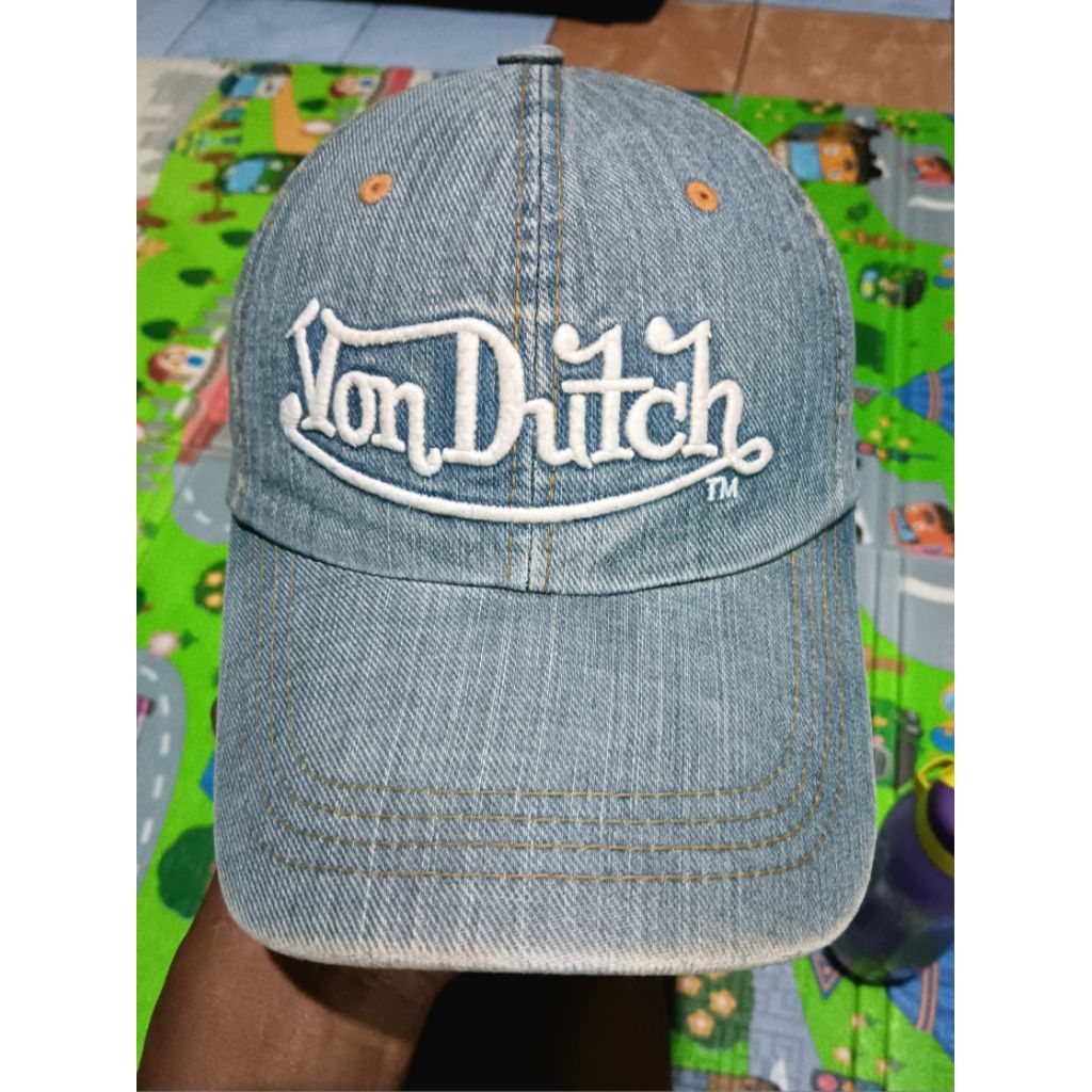 Topi Jeans Denim Cap Caps Hat Hats VD Vondutch Von Dutch Authentic Original