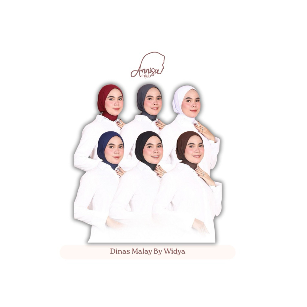 [Grosir/5pcs]-Annisa Hijab Malay Dinas Annisa Jersey Soft Di Lengkapi Dengan Tali