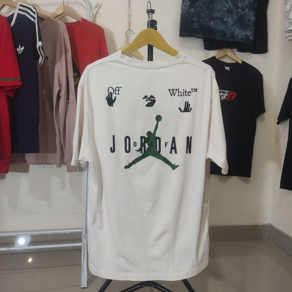 Kaos Air Jordan X Offwhite Off White OW White Size XL