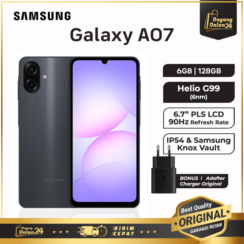 Samsung Galaxy A07 6/128GB Handphone Terbaru 2025 HP Murah Original 100% Samsung 1 Jutaan Garansi