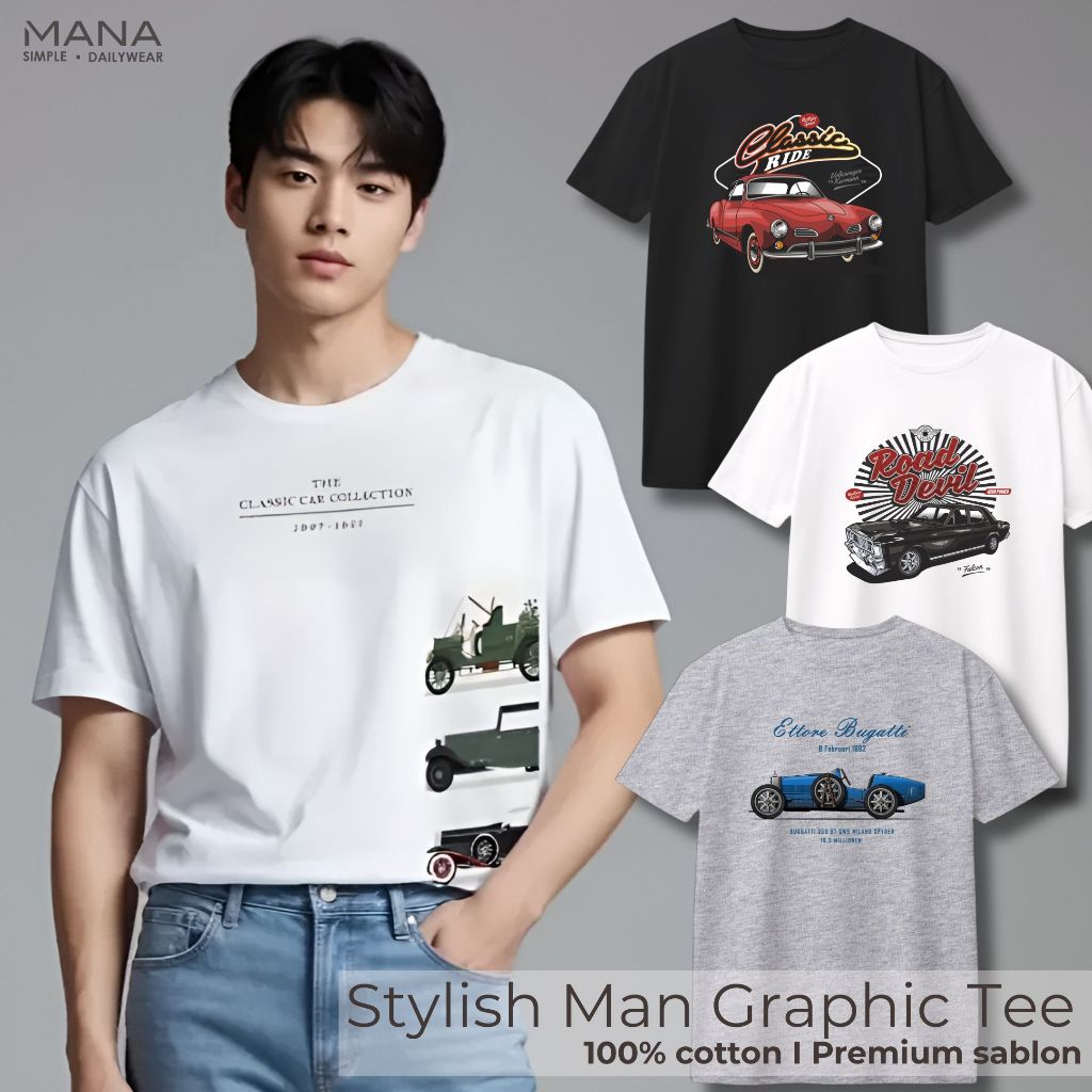 baju kaos pria cowok car mobil vintage racing keren- t shirt pria vintage mobil 3- kaos baju oversiz