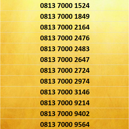 Nomor Cantik Simpati Seri Rapi - 0813 7000 xxxx - 0813 8000 xxxx P1