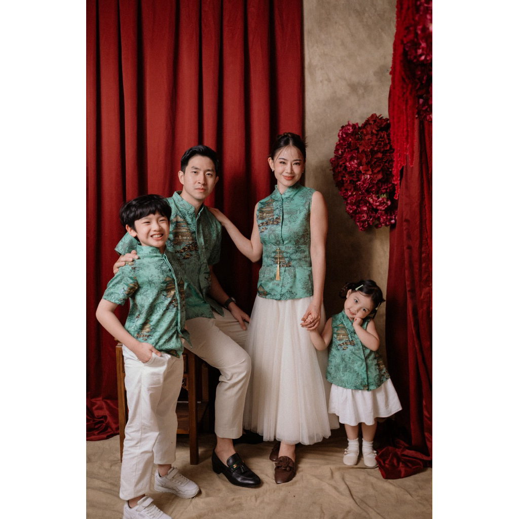 [WEARING INS] Qing Yan Family - Cheongsam Modern 2026 Baju Imlek Family - Atasan Imlek Set Family 20