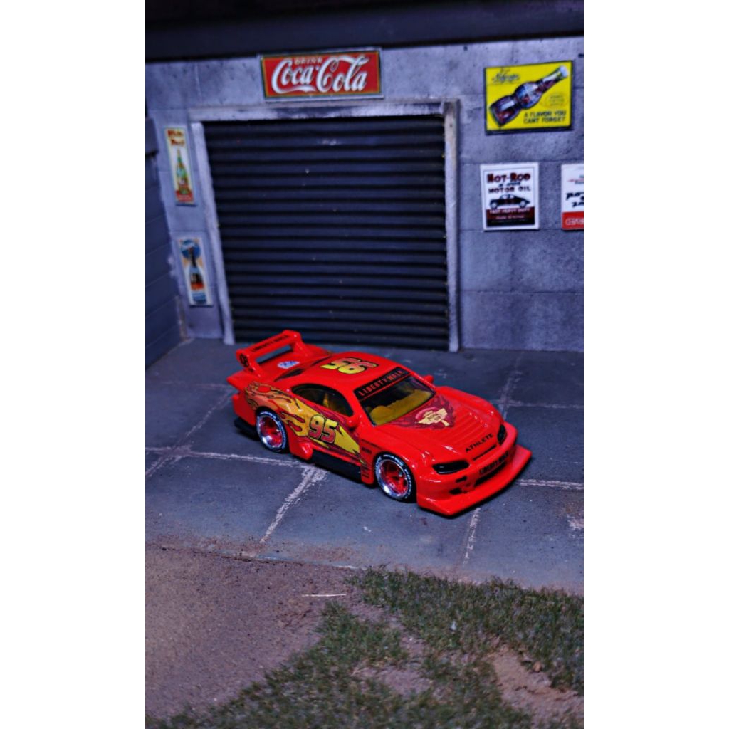Hotwheels Costum Nissan silvia S15 LBWK Lightning McQueen Racing Style