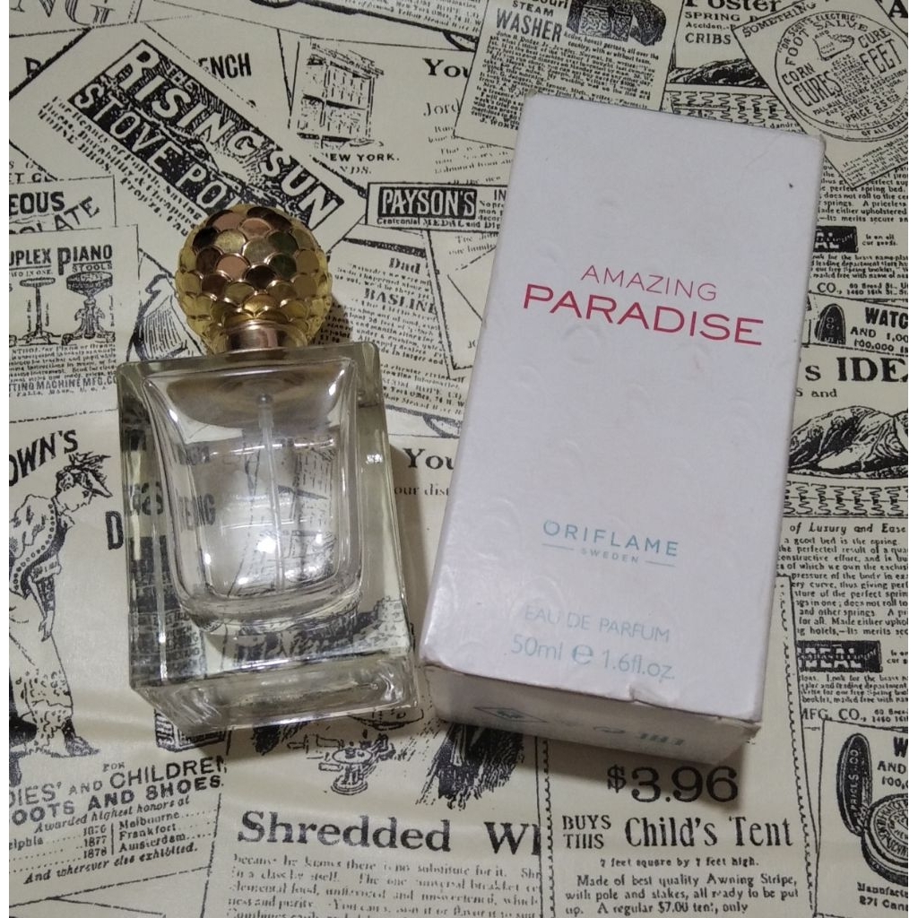 botol parfum kosong paradise oriflame 50 ml
