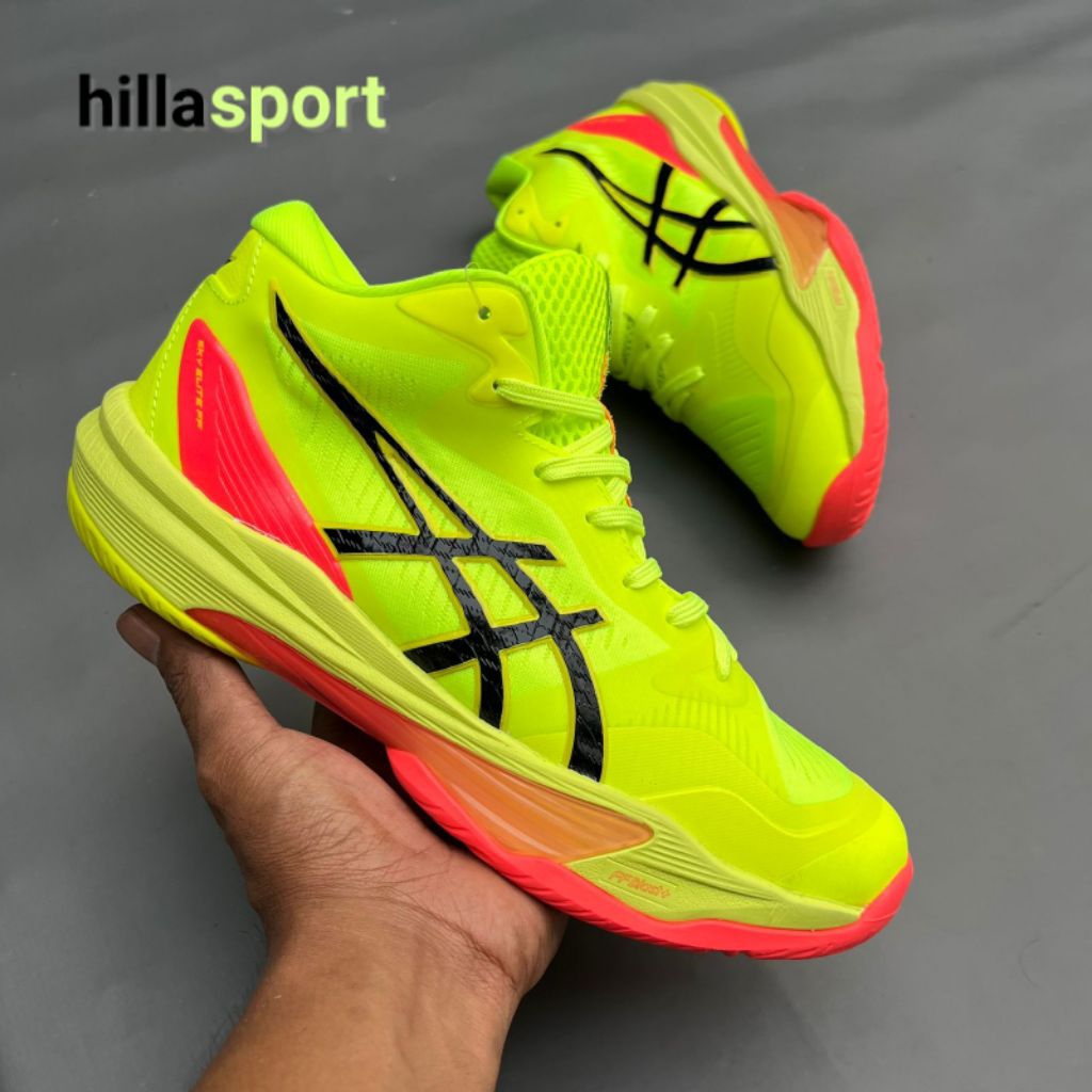 sepatu voli asics pria premium ringan nyaman pree kaos kaki