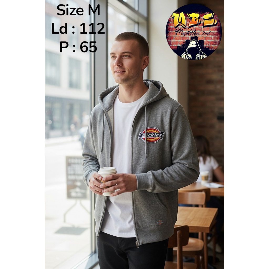 Hoodie Zipper Dickies preloved second murah COD