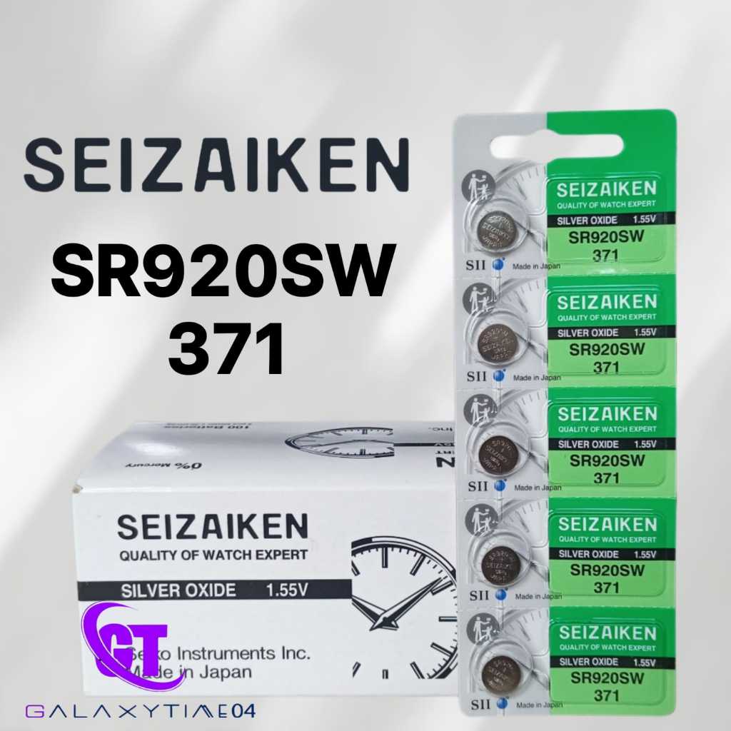 Seizaiken 371 SR920SW Silver Oxide 1.55V Original Japan Baterai Jam Tangan SR 920 SW SR921 SR69 SG6