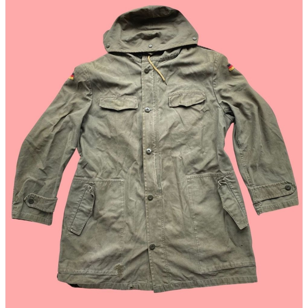 Coat Vintage Parka Moleskin ECWCS Olive Green Dengan Inner Bulu, Tentara Jerman Army (4)