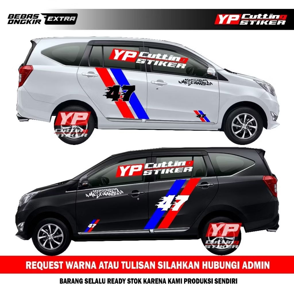 Sticker mobil Sigra calya 47 terbaru sticker list terlaris mobil Sigra calya stiker mobil Sigra caly