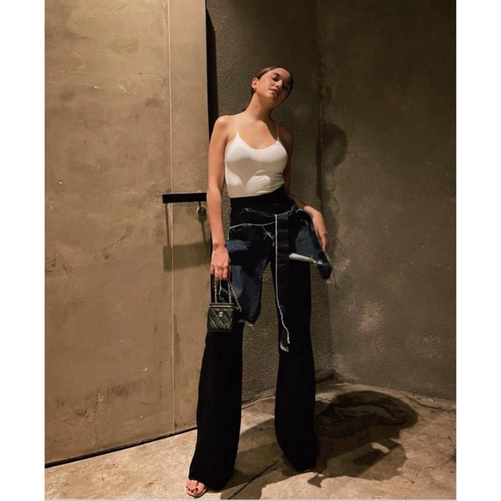 MARYALLE - Juno Palazzo Pants In Navy Size S