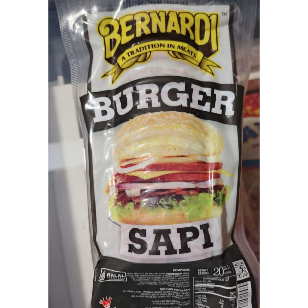 Bernardi Beef Burger Sapi Mini Isi 20 Pcs 450g