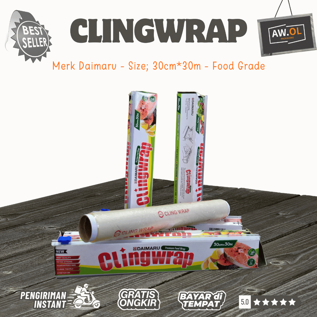 Daimaru Food Grade Cling Wrap Daimaru 30cmx30m