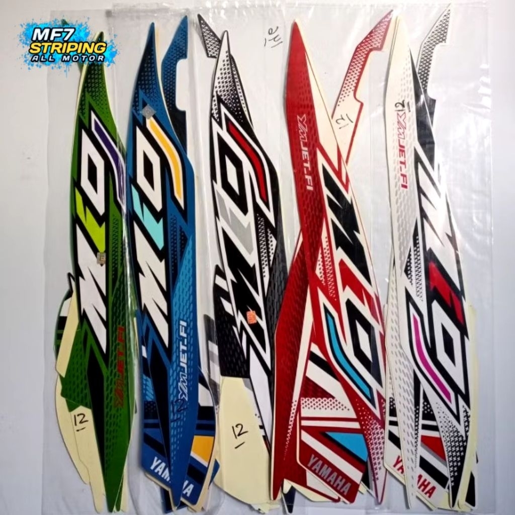 STRIPING MIO J 2012 LENGKAP FULLSET FULL BODY ORIGINAL LOOK STIKER MIO J 2012
