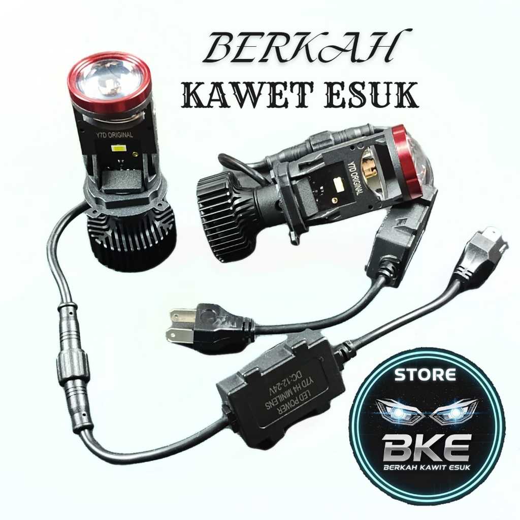 Lampu LED Mobil Motor Y7D H4 / Lampu Mini Projie / Lampu Soket H4 / Lampu Y7D Original / Lampu Mini 