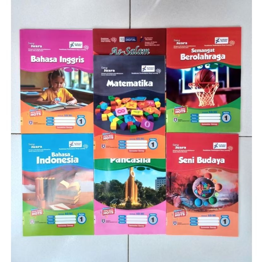 Buku LKS Sang Juara, As-Salam dan Lugina Kelas 1 SD/MI Semester 2 Genap Kurikulum Merdeka (Mata Pela