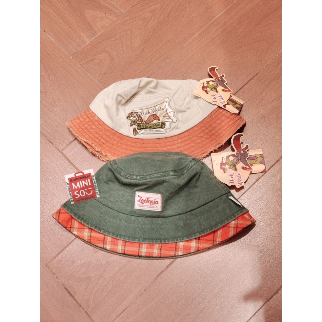 MINISO Topi Bucket / Bucket Hat NICK WILDE ZOOTOPIA 2 Collection (58cm)