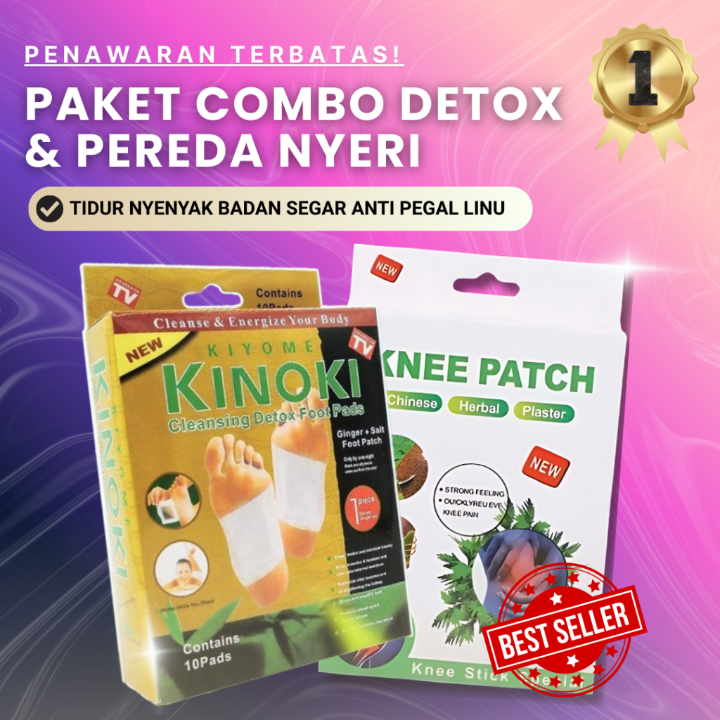 [CV] (PAKET SEHAT) Koyo Kinoki Detox Kaki & Knee Patch Perawatan Pereda Nyeri Lutut Tangan
