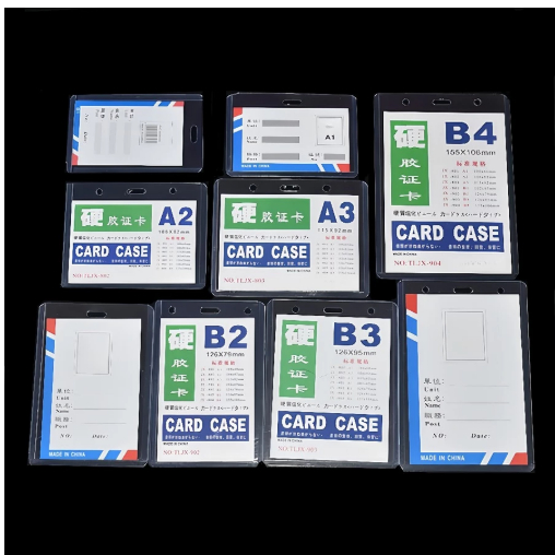 [ PAK ISI 20 ] Id Card Case Plastik Bening Name Badge A1 / A2 / A3 / B1 / B2 / B3 / B4 Ukuran Penuh 