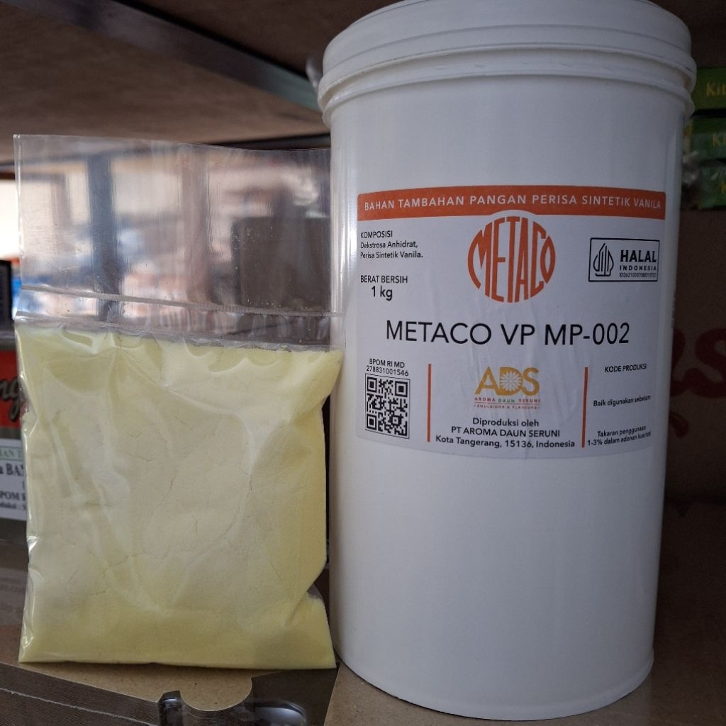 Vanili Kuning Metaco Kemasan Repack 100 gram, 250 gram