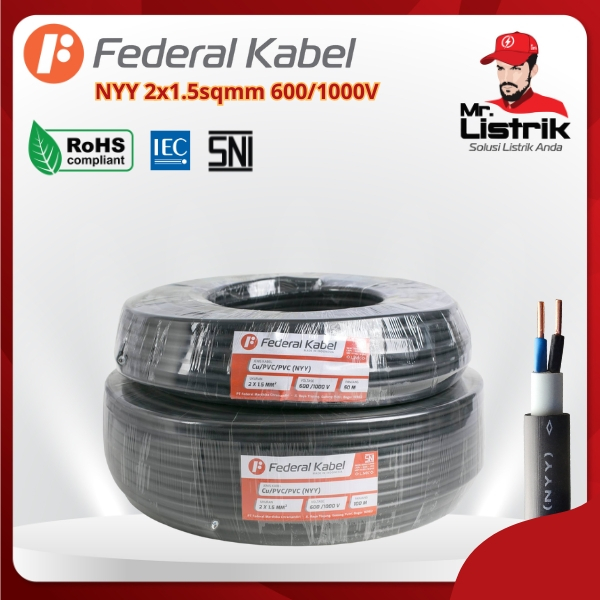 Federal Kabel NYY 2x1.5mm²
