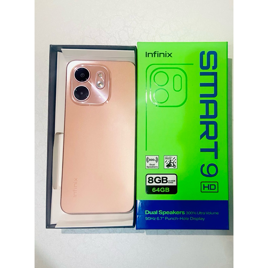 Handphone Infinix Smart 9 HD Ram 4 64GB Second fulset resmi