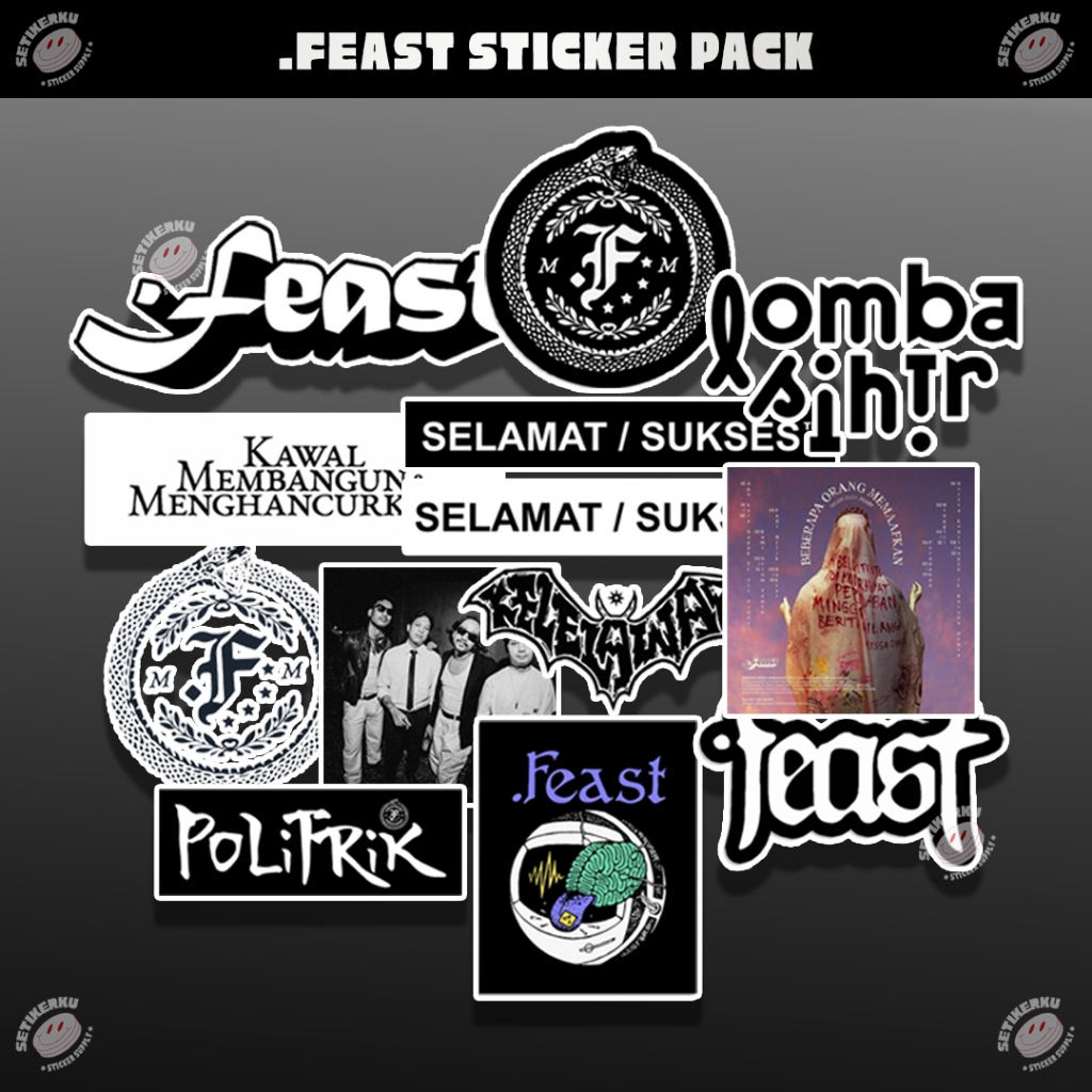 13pcs FEAST Sticker Pack | stiker band feast aesthetic