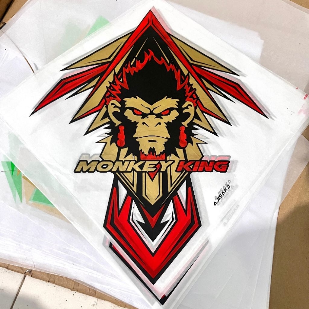 KERTAS SABLON 3 WARNA LAYANGAN/ SAMPUL LAYANGAN/ MERAH-GOLD