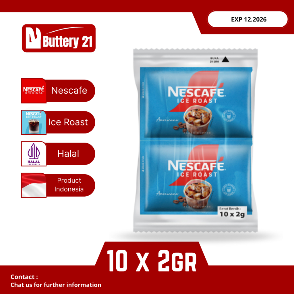 NESCAFE ICE ROAST 10 X 2GR/MINUMAN NESCAFE DINGIN/BUBUK NESCAFE/BUBUK ICE ROAST