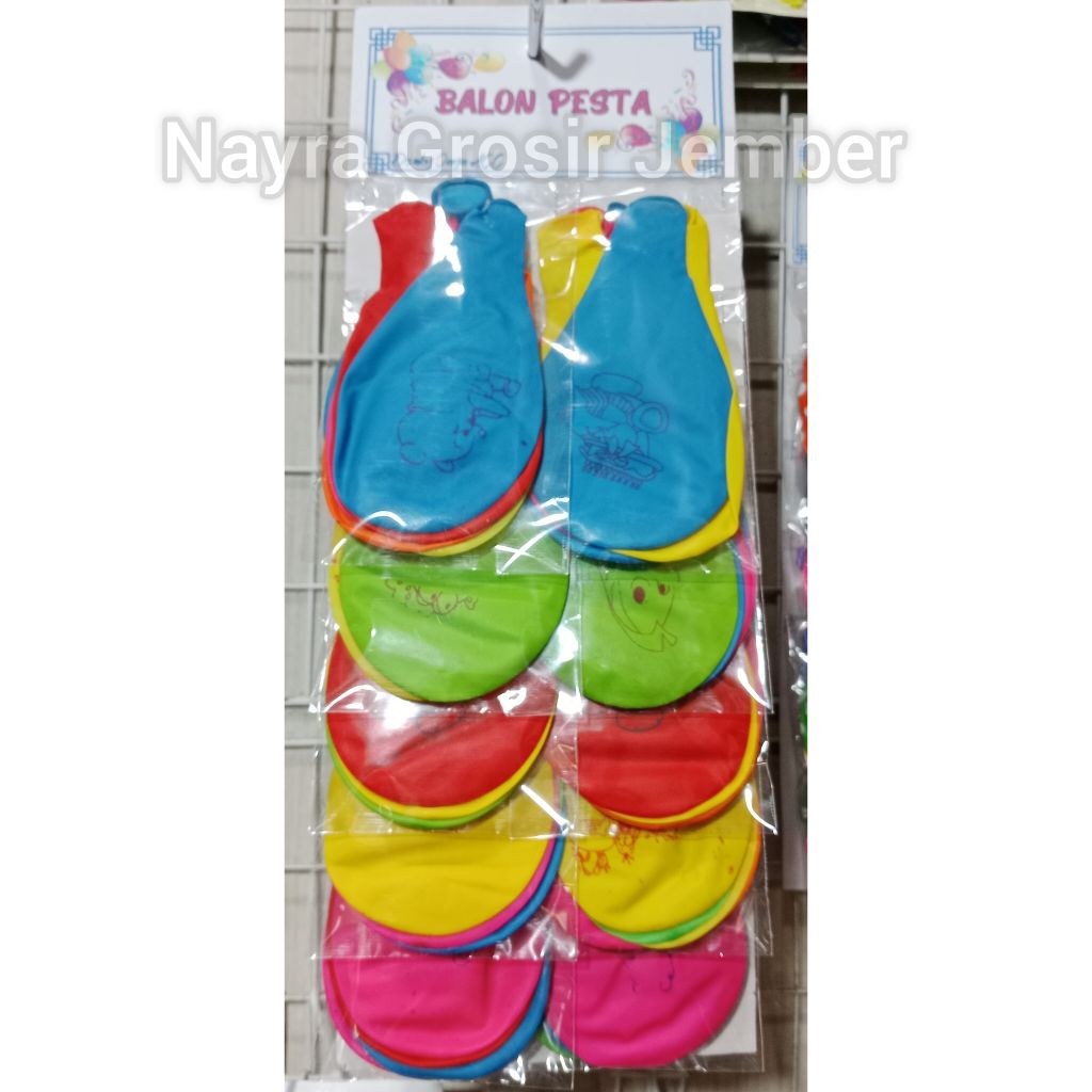 ( 100 Biji ) Balon Pesta / Balon Ulang Tahun 1 Renteng Isi 100 Balon