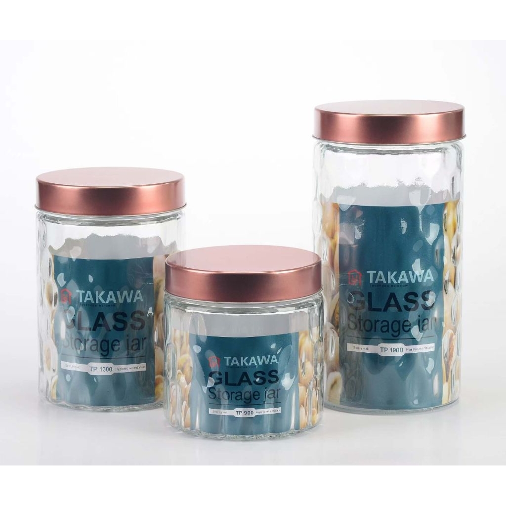 Toples Kaca Takawa Tebal/Toples Tempat Kue/Toples Kedap Udara