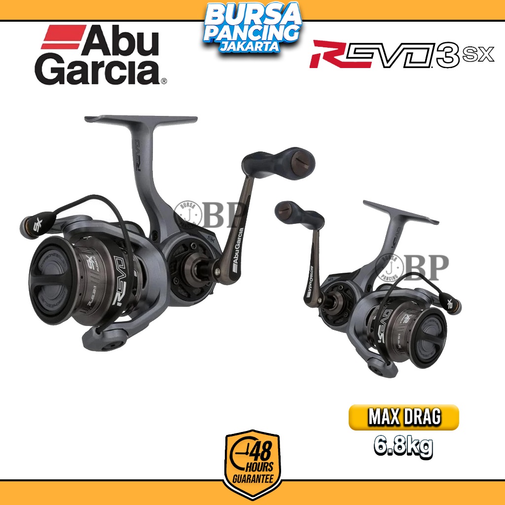 ABU GARCIA Reel Pancing Spinning REVO3 SX 3000 - 4000 8+1BB Revo generasi 3 Power Handle Carbon