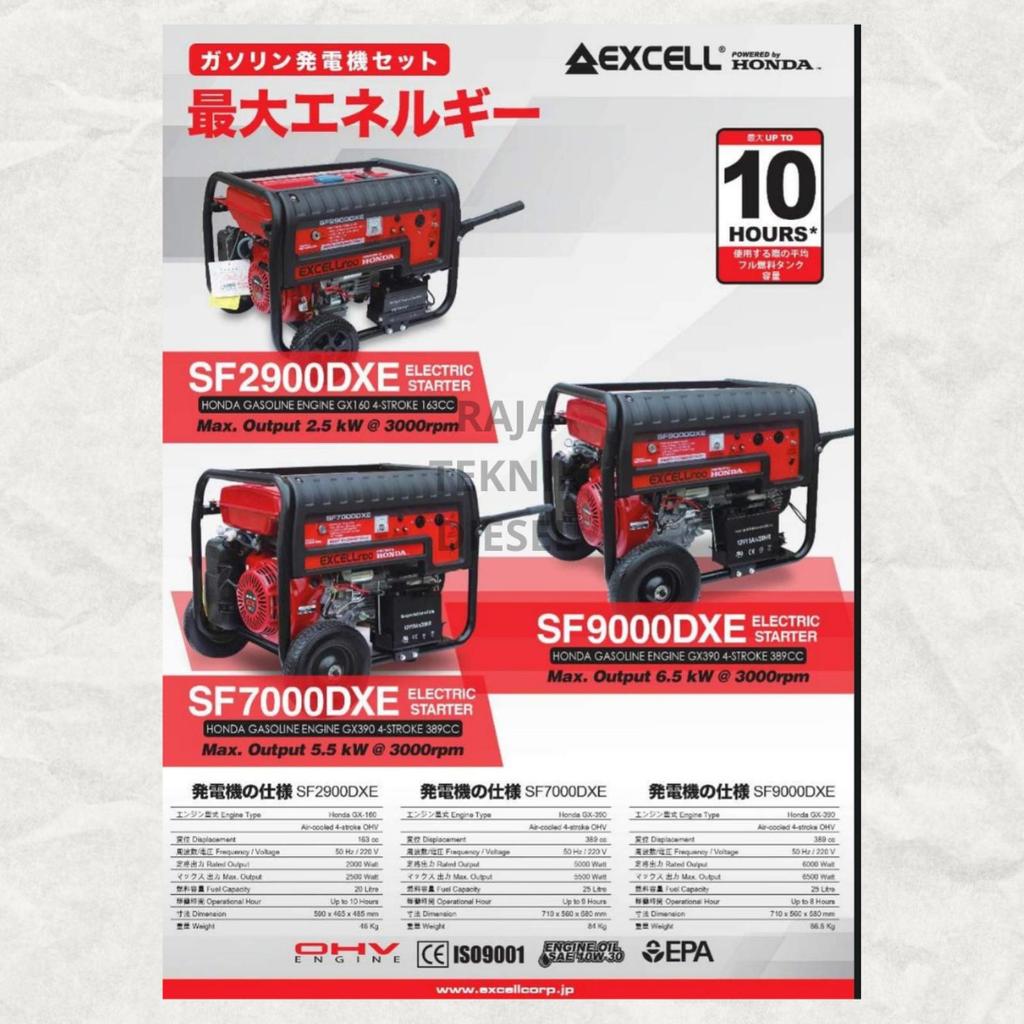 HONDA Genset Generator Bensin 2500 2000 Watt Electric Starter SF 2900 DXE Gasoline Generator